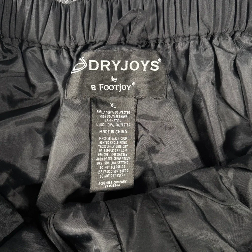 FootJoy DryJoys Golf Rain Pants Mens XL Black Convertible Zip Off Shorts Water R
